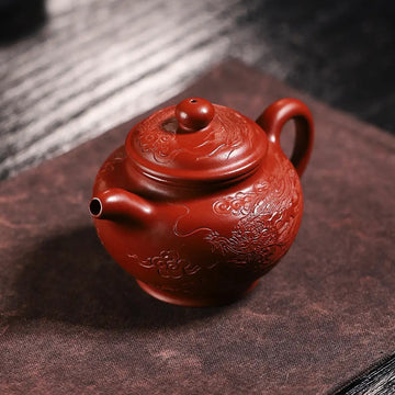 Dragon Pattern Fully Handmade Zhu Ni 'Duo Zhi' Yixing Teapot