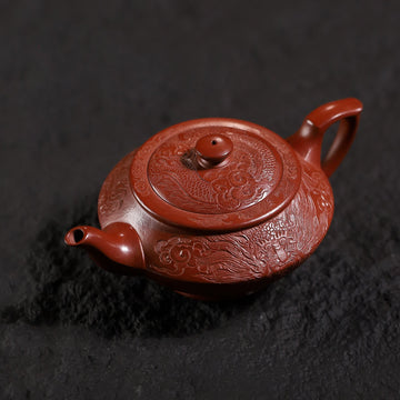 Han Yun Shape Handmade Imperial Dragon Red Clay Zhu Ni Yixing Teapot