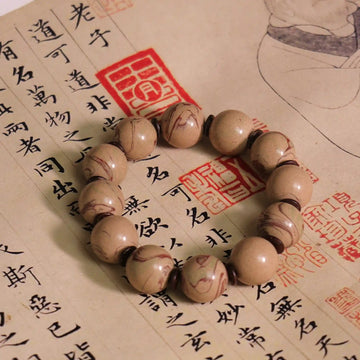 Light Brown Flowing Pattern Dunhuang Colored Sand Bracelet