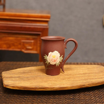 Royal Blossom: Yixing Zisha Peony Teacup