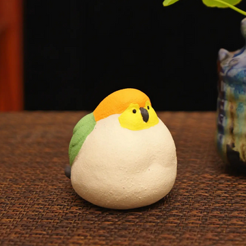 Round Chubby Bird Tea Pet