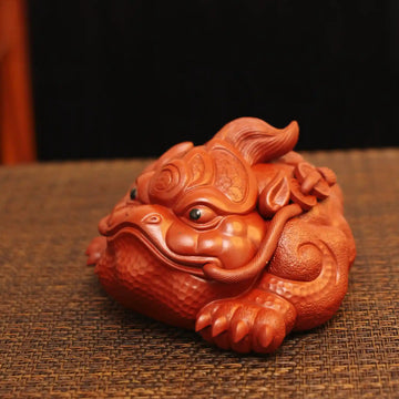 Yixing Zisha Handmade Wealth - Attracting Golden Toad Tea Pet (Auspicious Style)