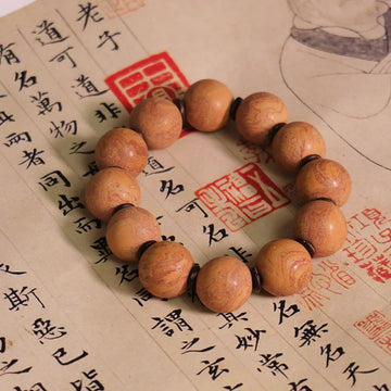 Warm Brown Flowing Pattern Dunhuang Colored Sand Bracelet