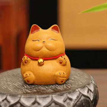 Yixing Clay Handmade Lucky Cat Tea Pet