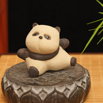 Yixing Zisha Handmade Agile Panda Tea Pet (Lively Style)