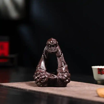 Yixing Zisha Handmade Arhat Tea Pet (Meditative Zen Style)