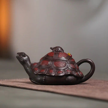 Yixing Zisha Handmade Auspicious Turtle Teapot