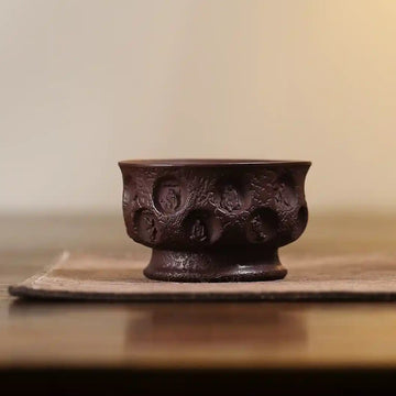 Yixing Zisha Handmade Buddha Grotto Tea Cup