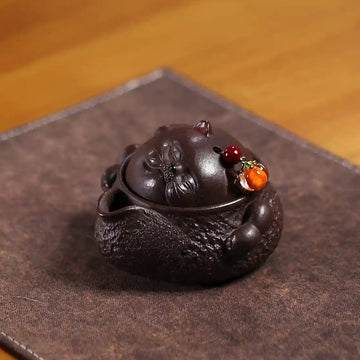 Yixing Zisha Handmade Cat Teapot
