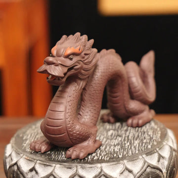 Yixing Zisha Handmade Coiled Dragon Tea Pet