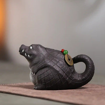 Yixing Zisha Handmade Crocodile Teapot