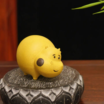 Yixing Zisha Handmade Crouching Ox Tea Pet
