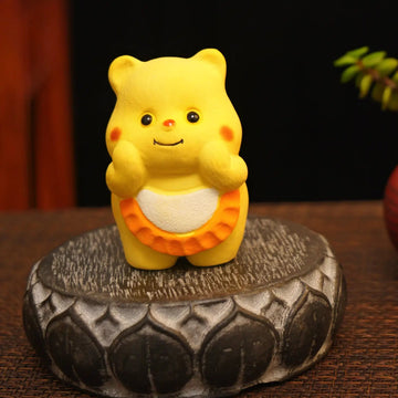 Yixing Zisha Handmade Cute Bear Tea Pet