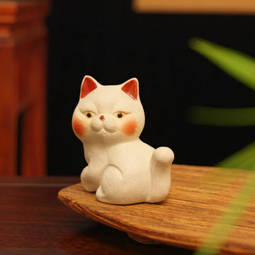 Yixing Zisha Handmade Cute Cat Tea Pet