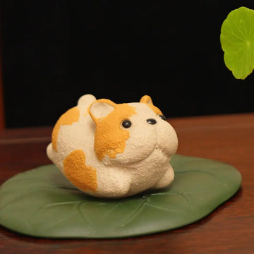 Yixing Zisha Handmade Cute Corgi Tea Pet (Lovely Lying-down Style)