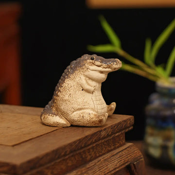 Yixing Zisha Handmade Cute Crocodile Tea Pet