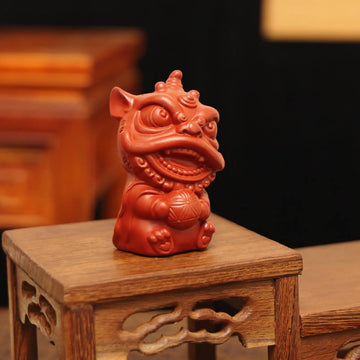 Yixing Zisha Handmade Cute Little Lion Tea Pet