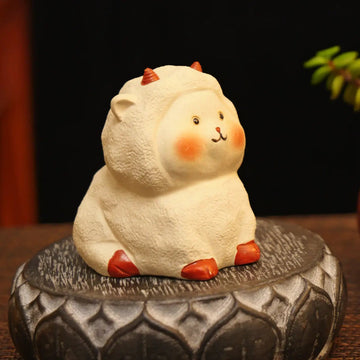 Yixing Zisha Handmade Cute Sheep Tea Pet