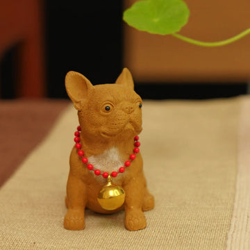 Yixing Zisha Handmade French Bulldog Tea Pet
