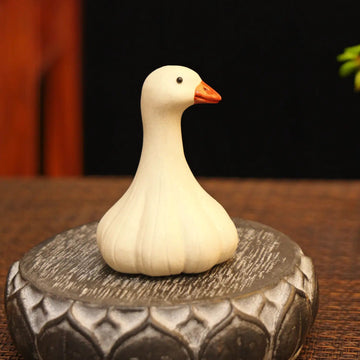 Yixing Zisha Handmade Garlic Goose Tea Pet