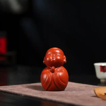 Yixing Zisha Handmade Little Monk Tea Pet (Zen Blessing Style)
