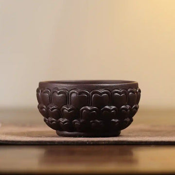 Yixing Zisha Handmade Lotus Frog Tea Cup