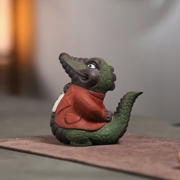 Yixing Zisha Handmade Mr. Crocodile Teapot