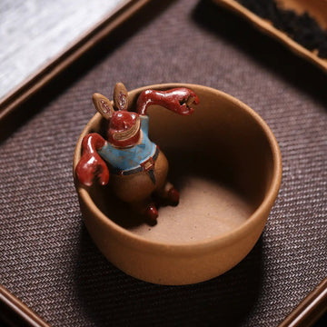 Yixing Zisha Handmade Mr. Krabs Bathing Teacup