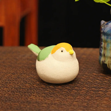 Yixing Zisha Handmade Painted Bird Tea Pet (Auspicious Agile Style)