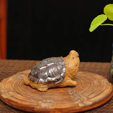 Yixing Zisha Handmade Realistic Alligator Snapping Turtle Tea Pet