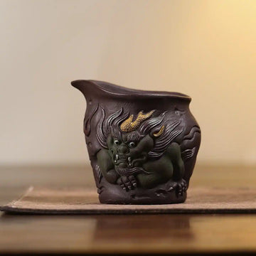 Yixing Zisha Handmade Shanhai Jing Mythical Beast Fair Cup