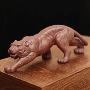 Yixing Zisha Handmade Tiger Tea Pet (Majestic Style)