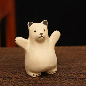 Yixing Zisha Handmade White Bear Tea Pet