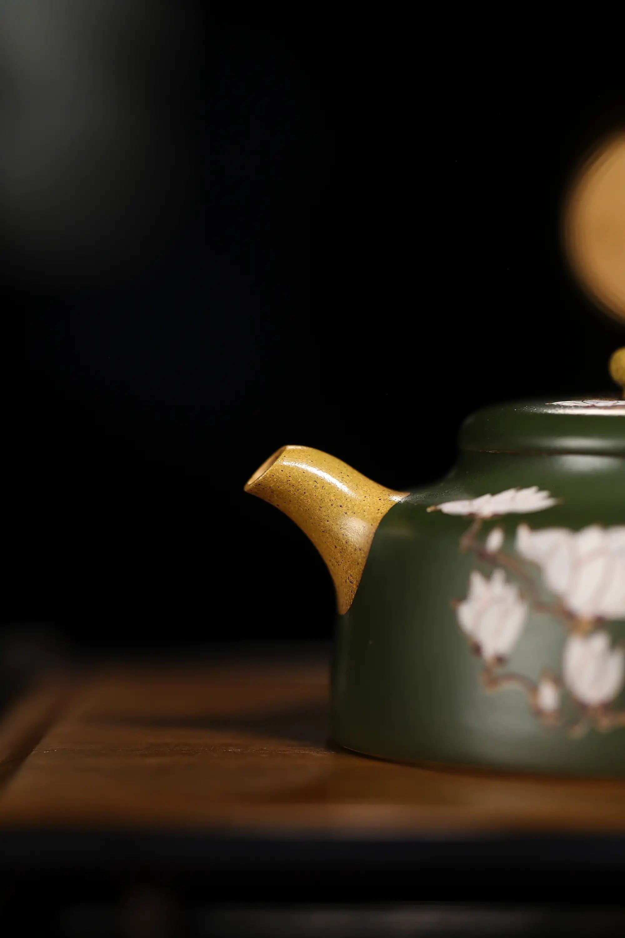 Auspicious Bird & Orchid Painting Fully Handmade Duan Clay 'Dezhong' Yixing Teapot
