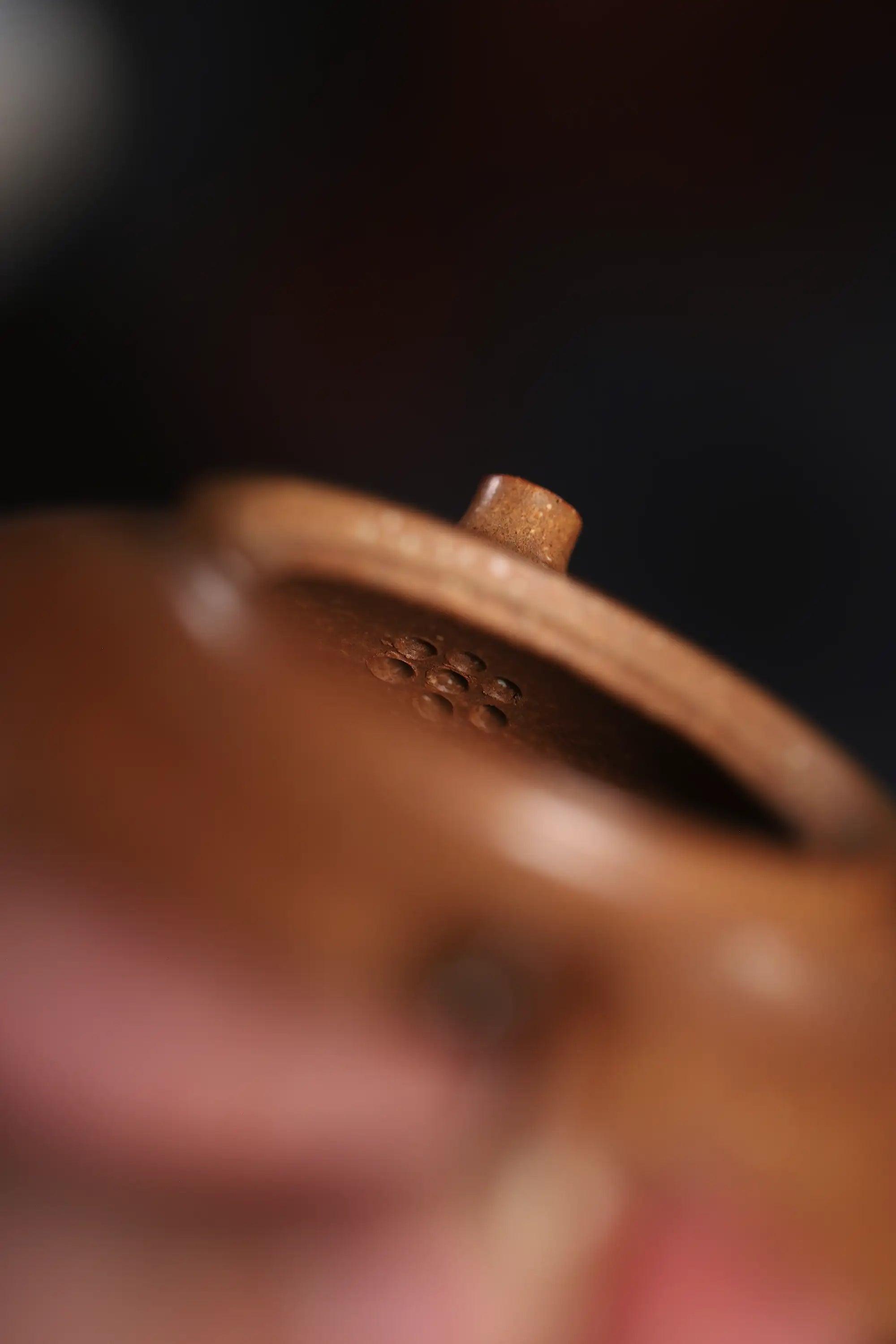Bamboo Flat Shape Fully Handmade Flocculent Golden Duan Clay Yixing Teapot