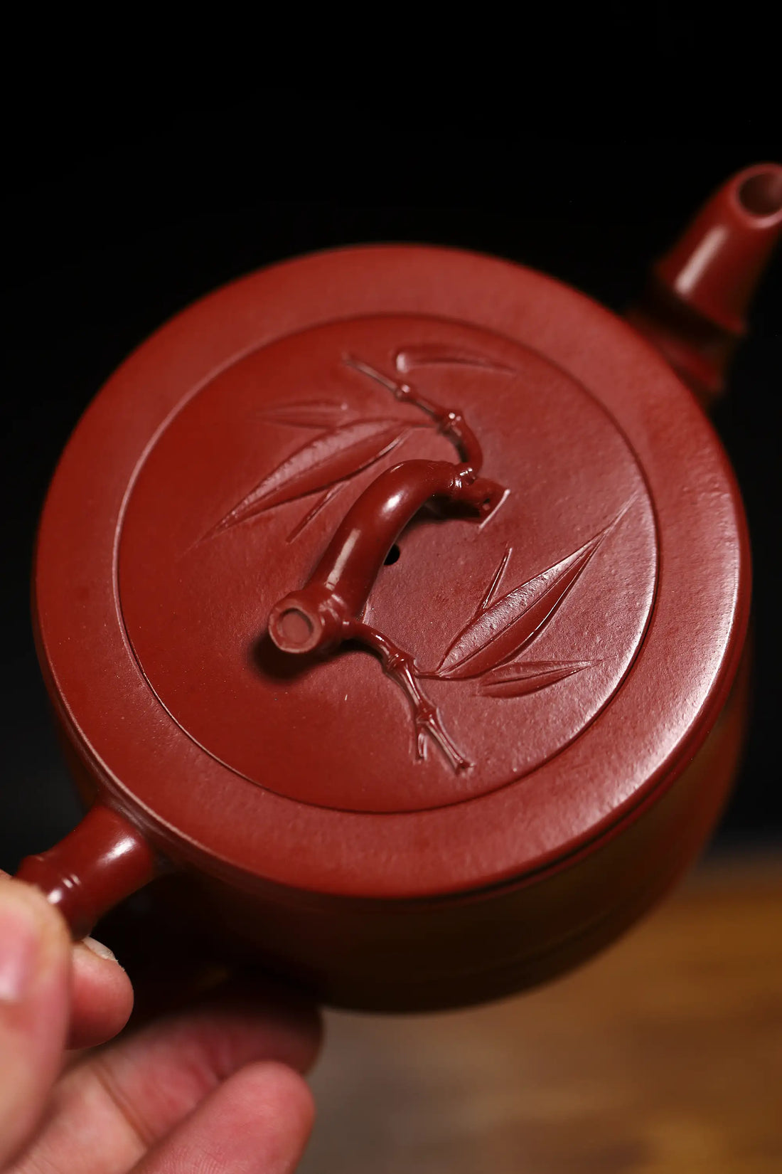 Bamboo Joint Design Fully Handmade Zhu Ni 'Yizhi Bamboo' Yixing Teapot