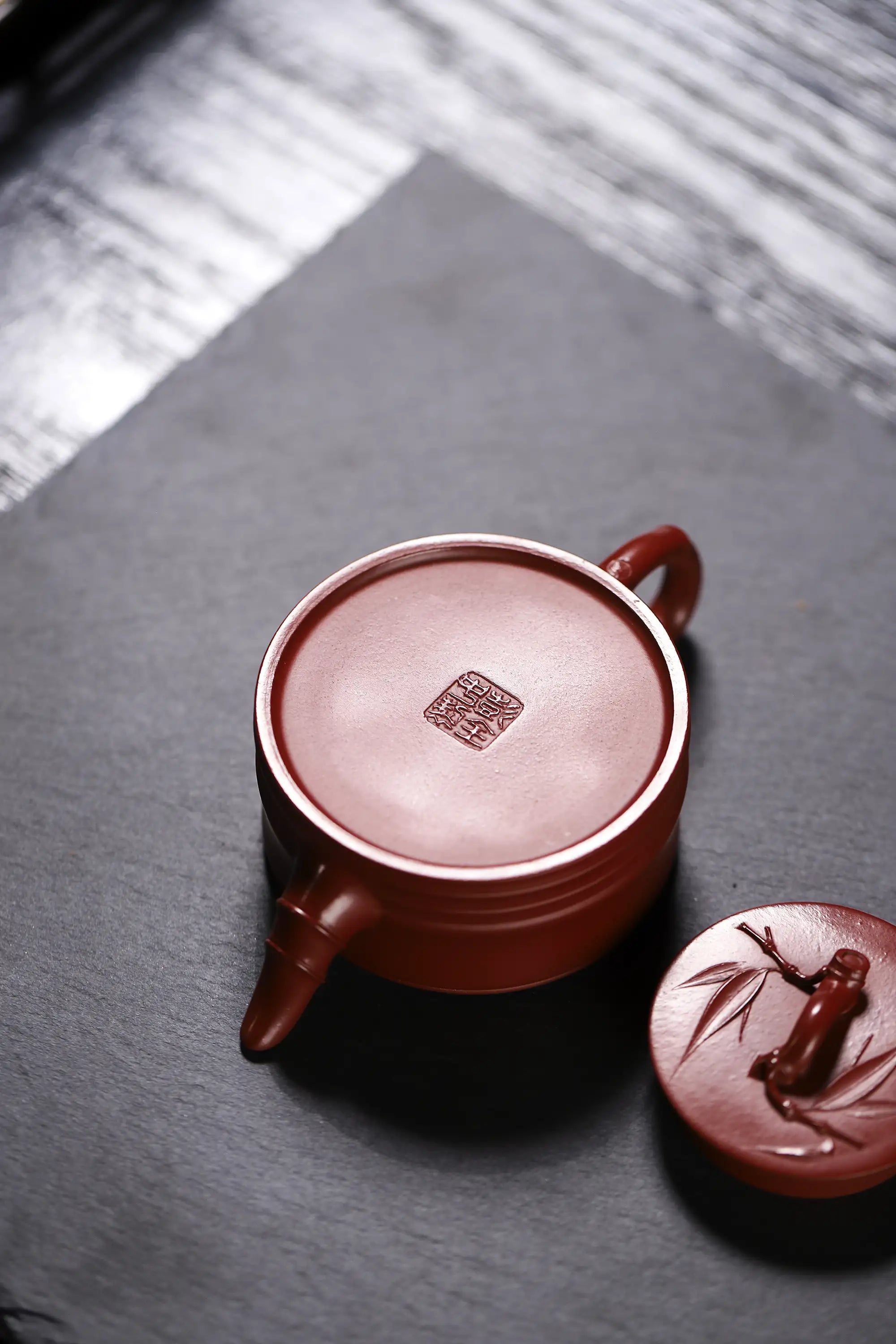 Bamboo Joint Design Fully Handmade Zhu Ni 'Yizhi Bamboo' Yixing Teapot