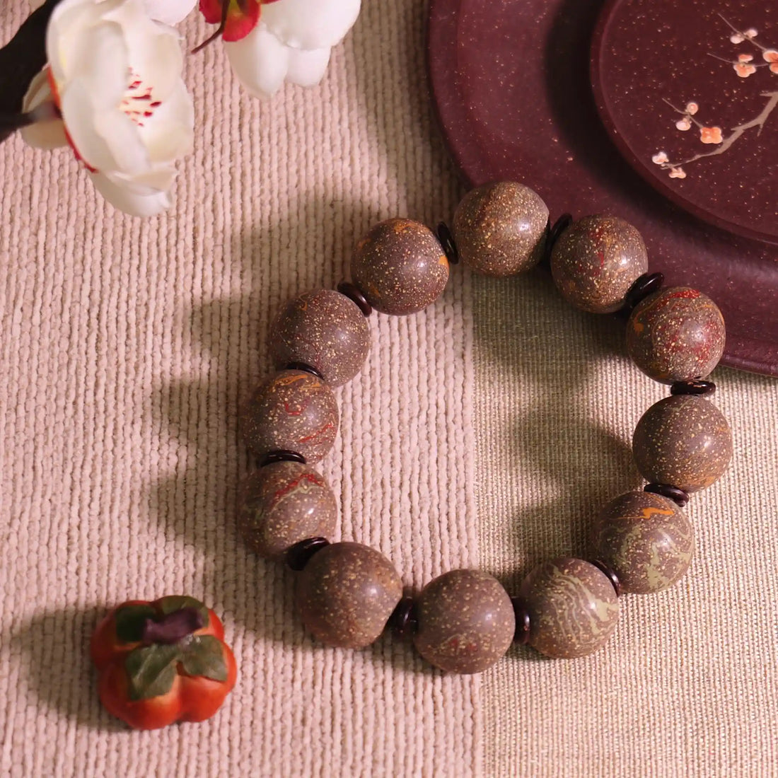 Brown with Golden Spots Star Sand Secret Bead Bracelet