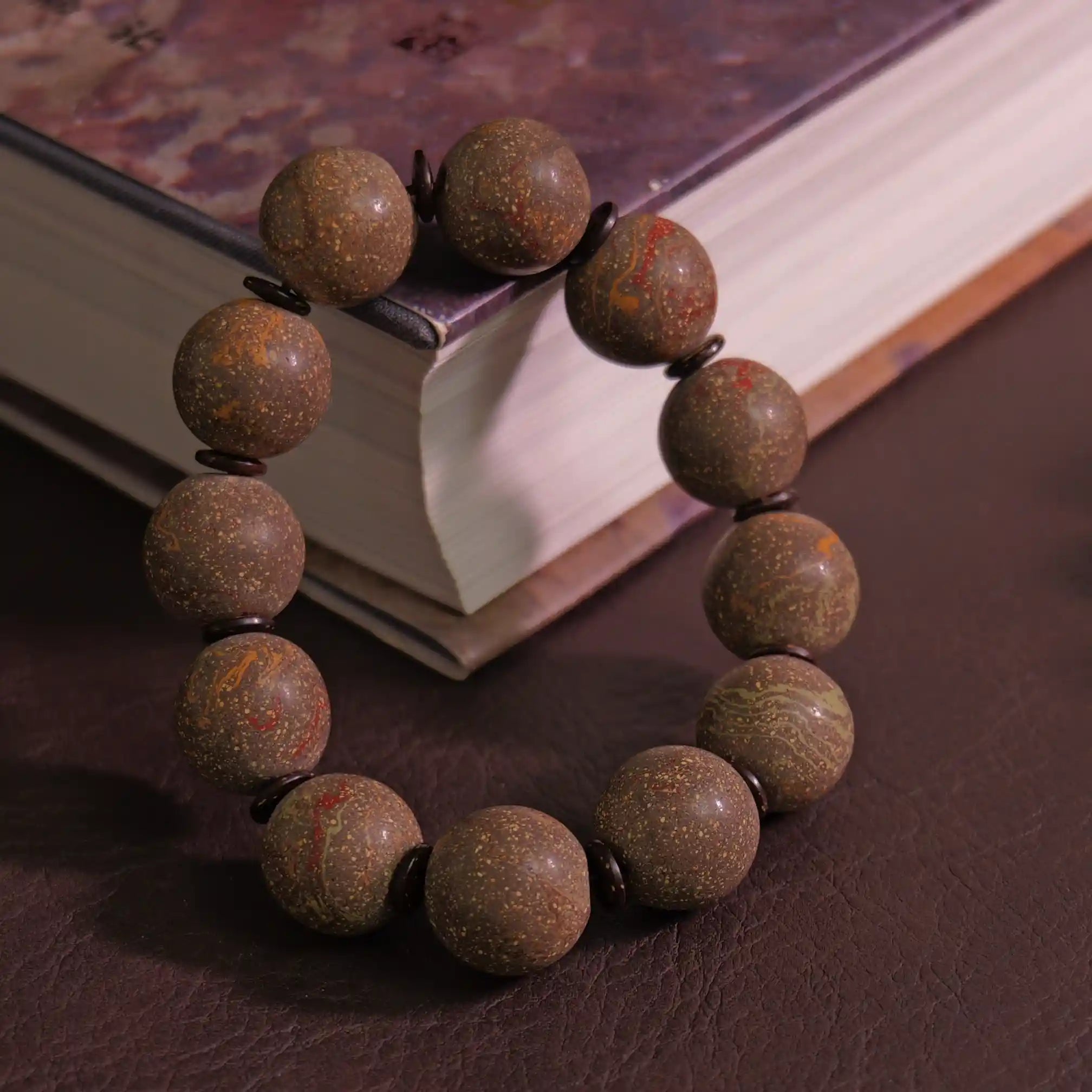 Brown with Golden Spots Star Sand Secret Bead Bracelet