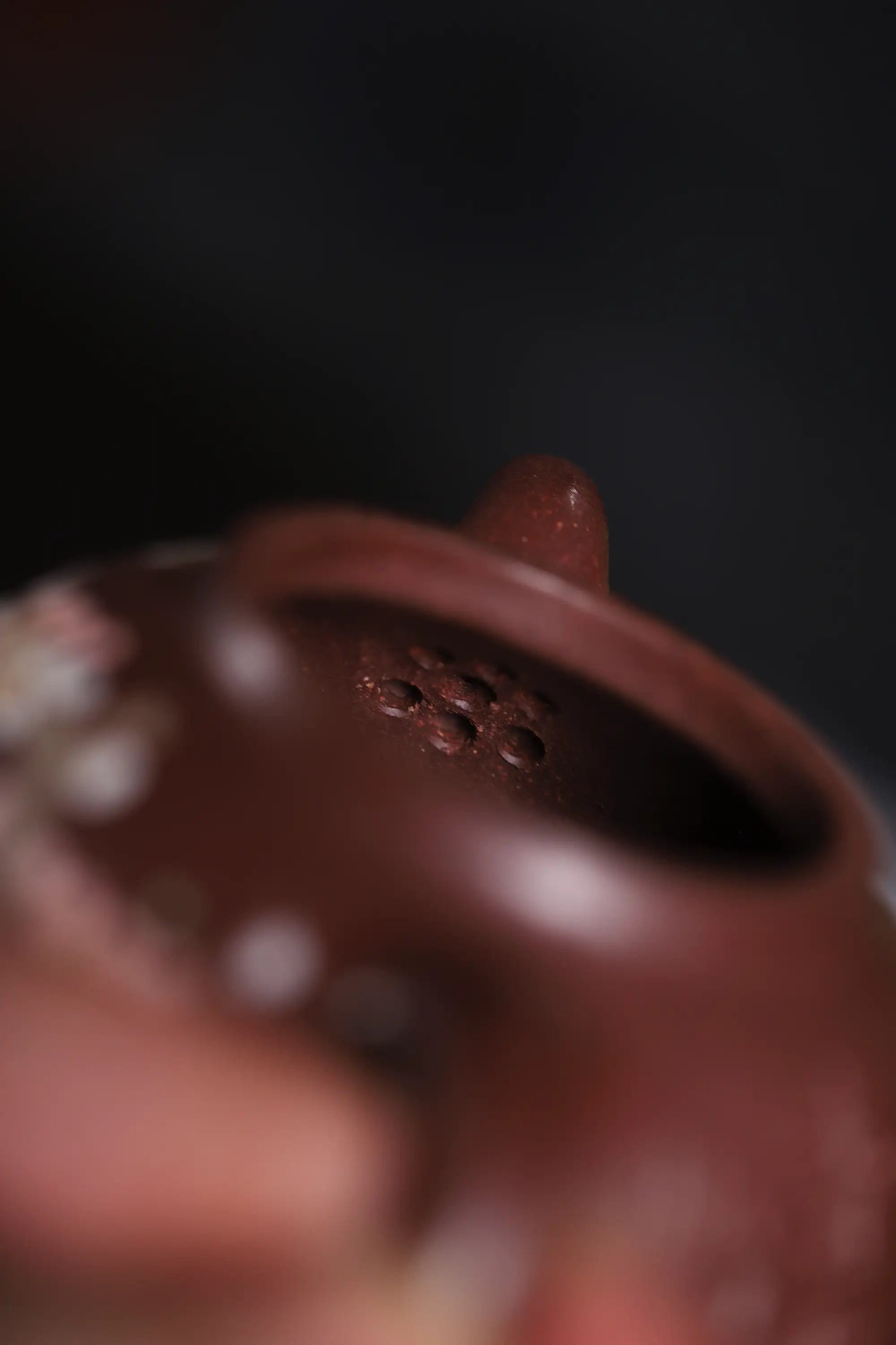 Cherry Blossom Clay-Painting Fully Handmade Red Bean-Purple Clay 'Ru Ding' Yixing Teapot