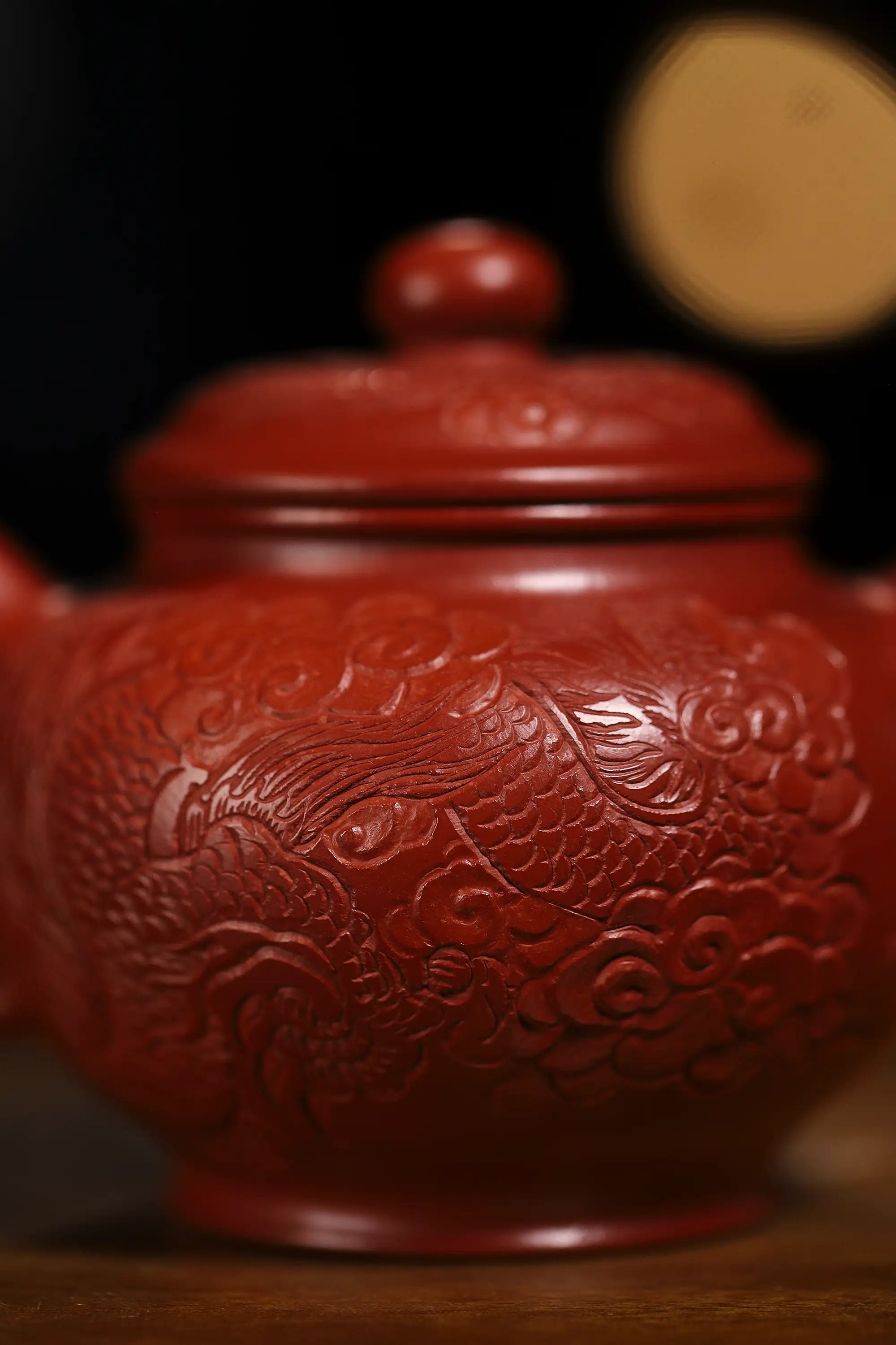 Dragon Pattern Fully Handmade Zhu Ni 'Duo Zhi' Yixing Teapot