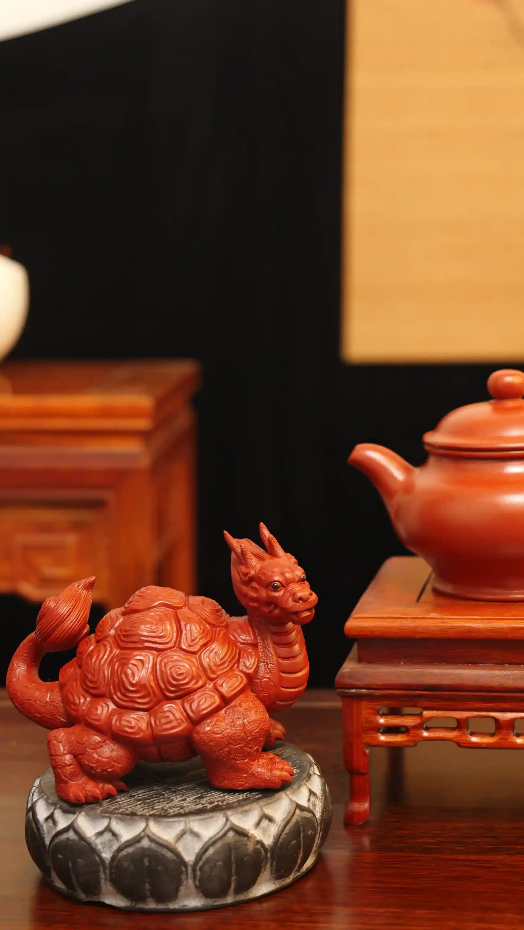 Dragon Turtle Mascot Yixing Handmade Zisha Tea Pet