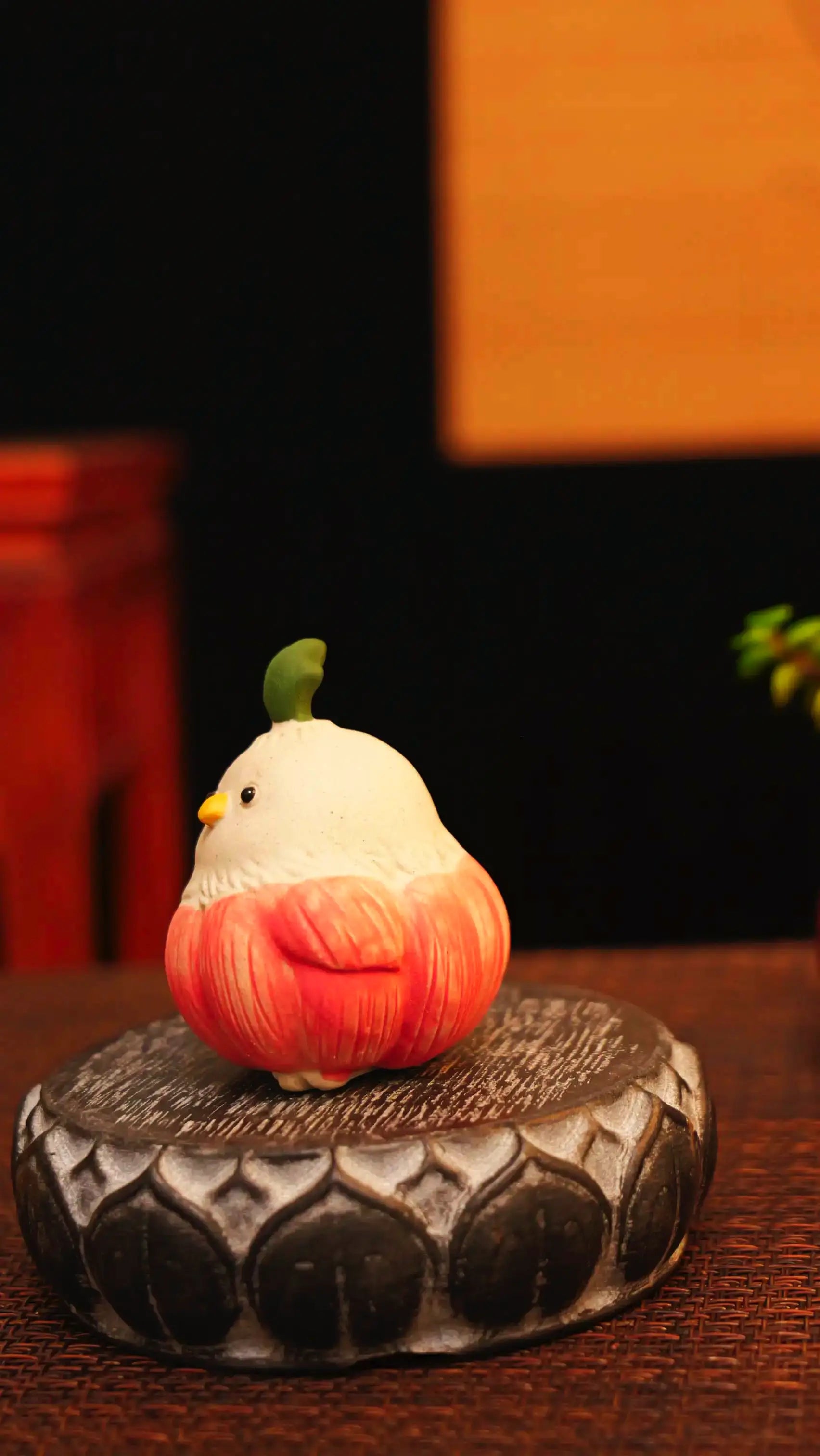 Feathered Bird Tea Pet