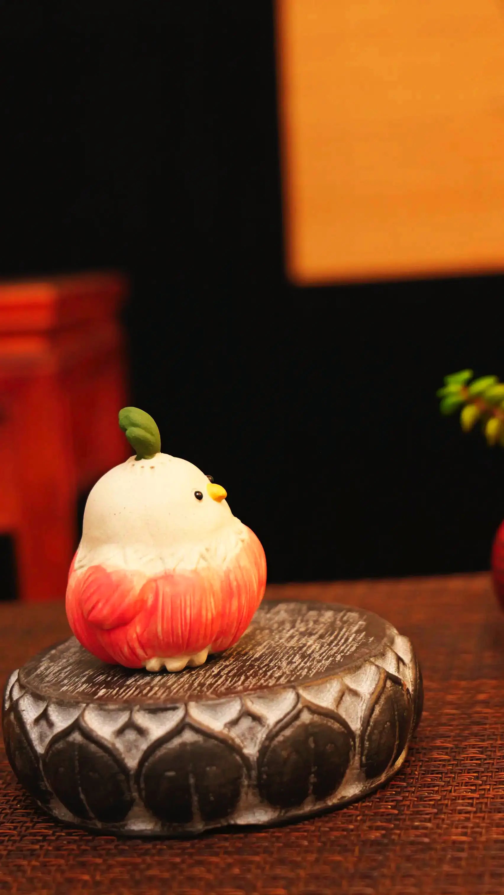 Feathered Bird Tea Pet