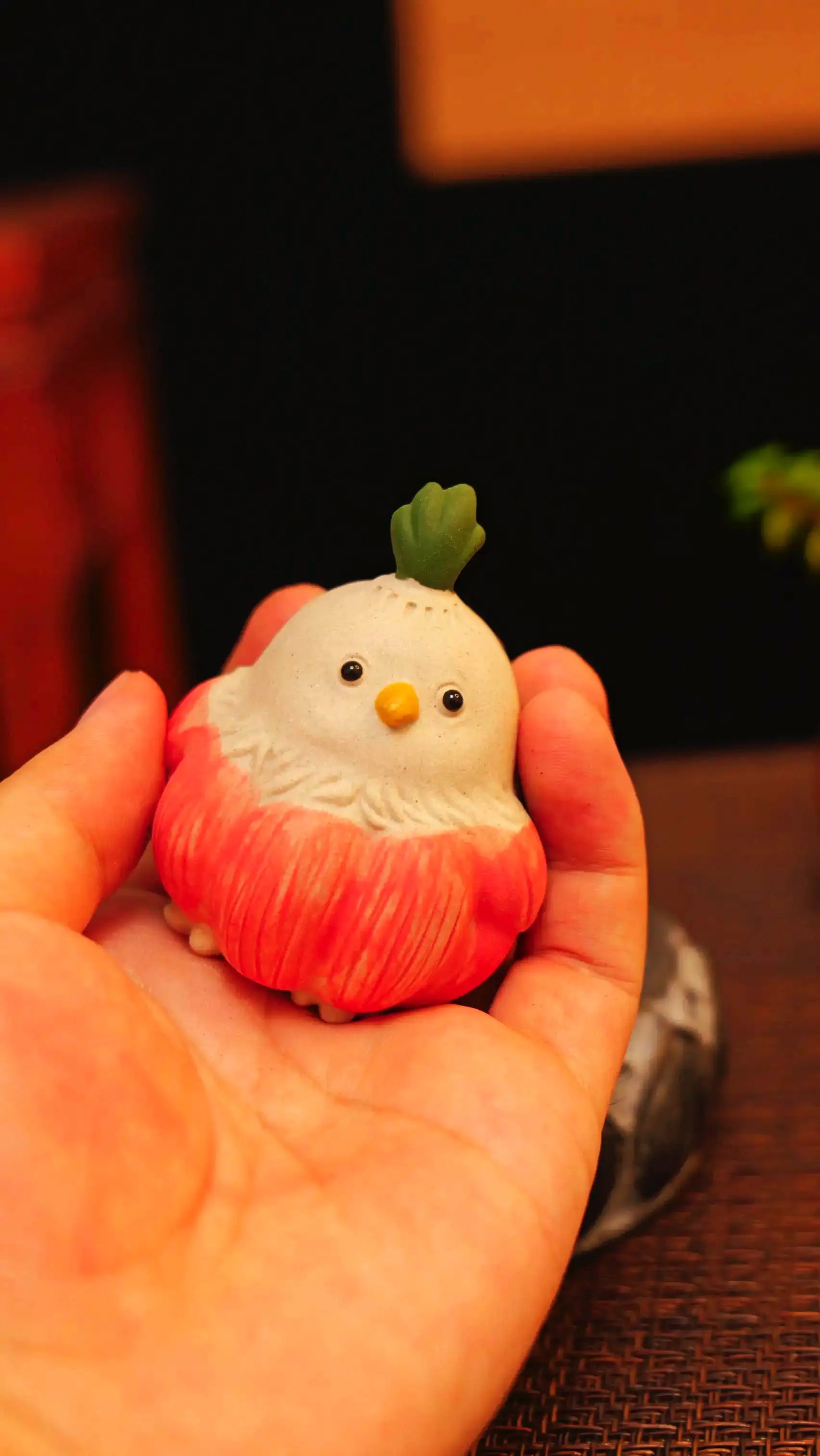 Feathered Bird Tea Pet