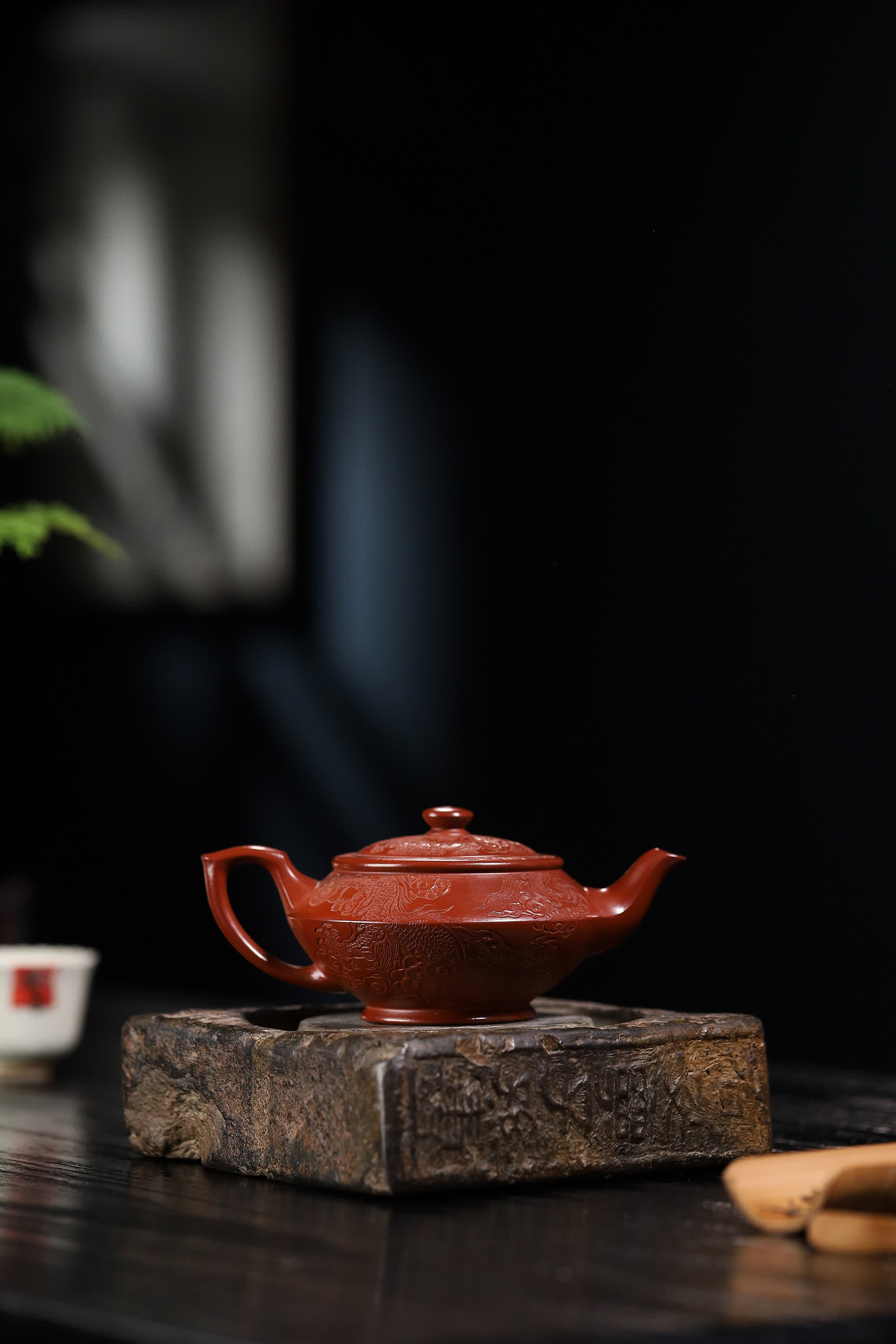 Han Yun Shape Handmade Imperial Dragon Red Clay Zhu Ni Yixing Teapot