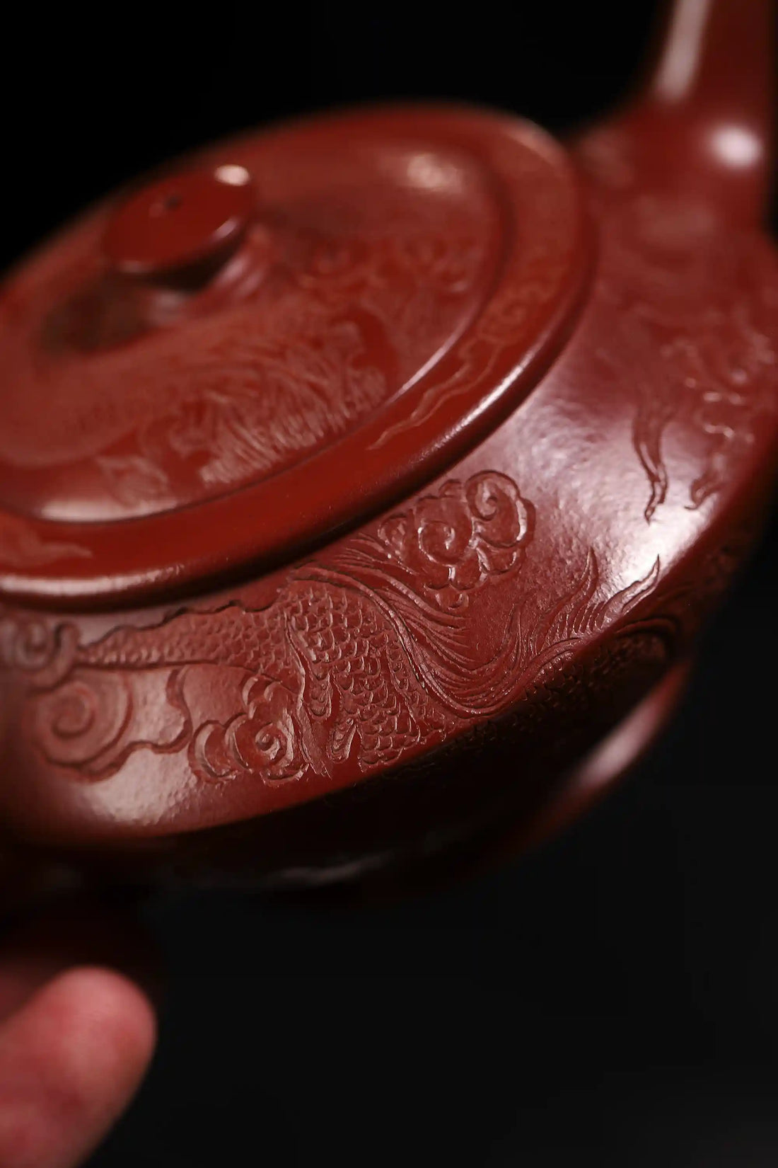 Han Yun Shape Handmade Imperial Dragon Red Clay Zhu Ni Yixing Teapot
