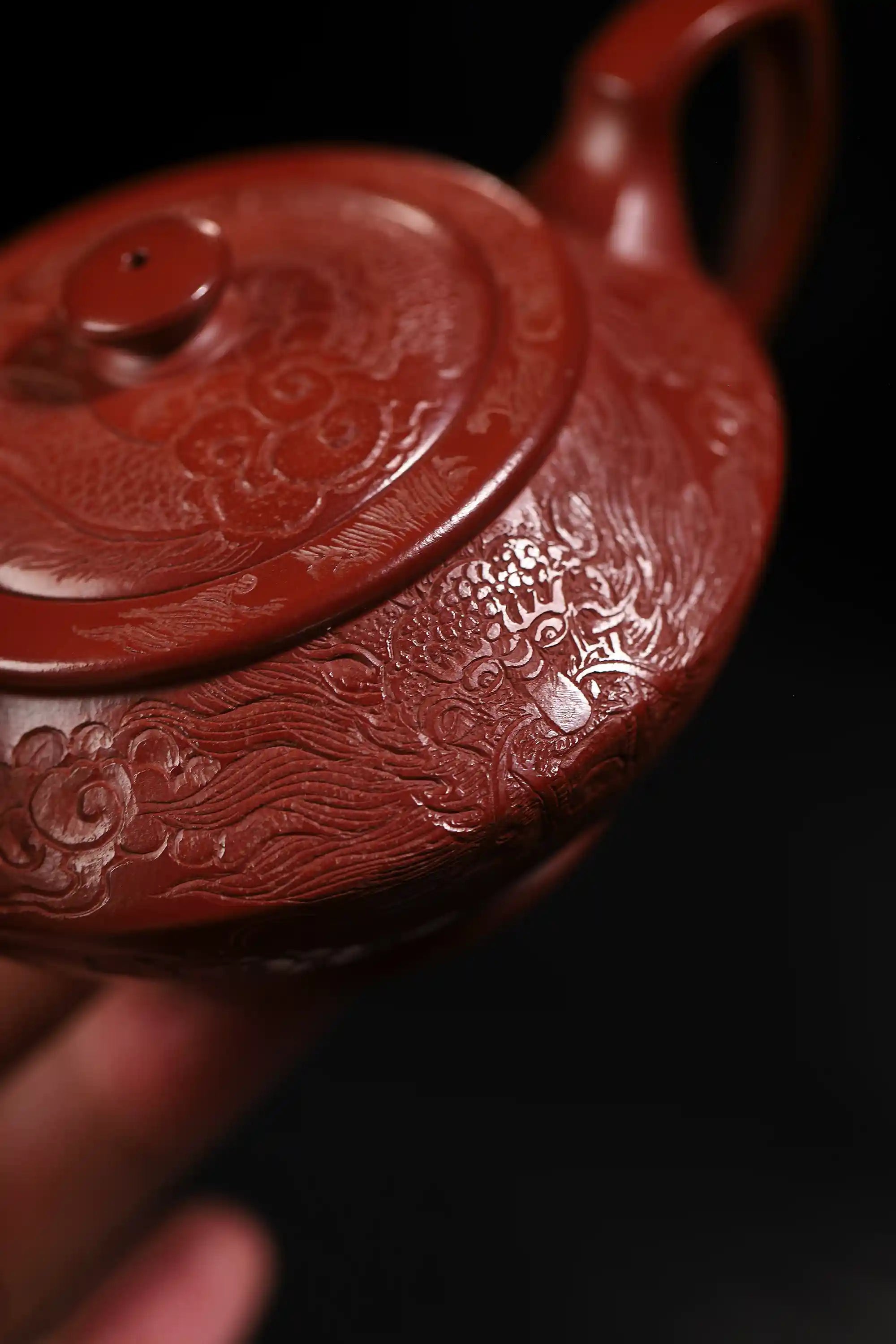 Han Yun Shape Handmade Imperial Dragon Red Clay Zhu Ni Yixing Teapot