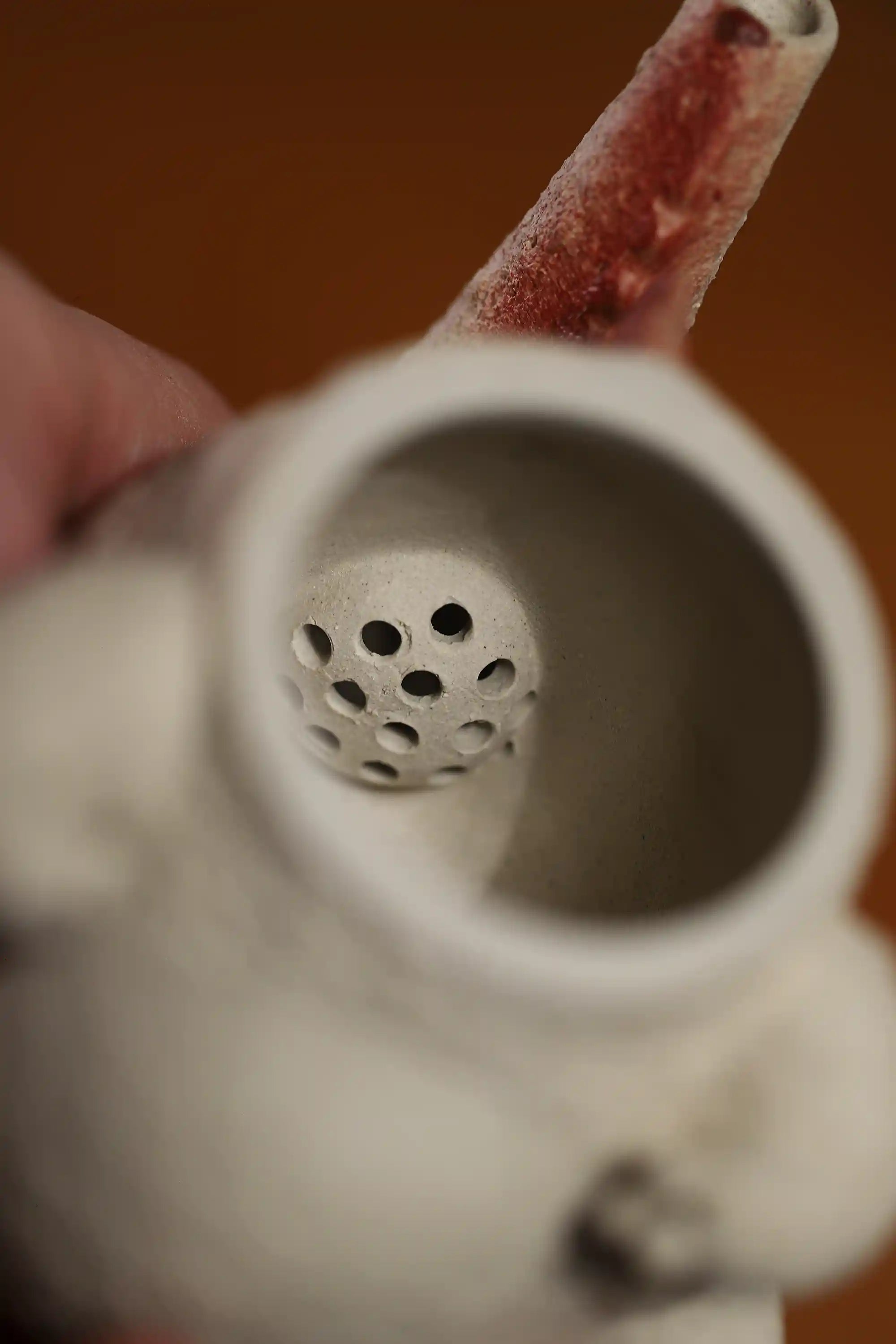 Handmade White Ceramic Dinosaur Teapot