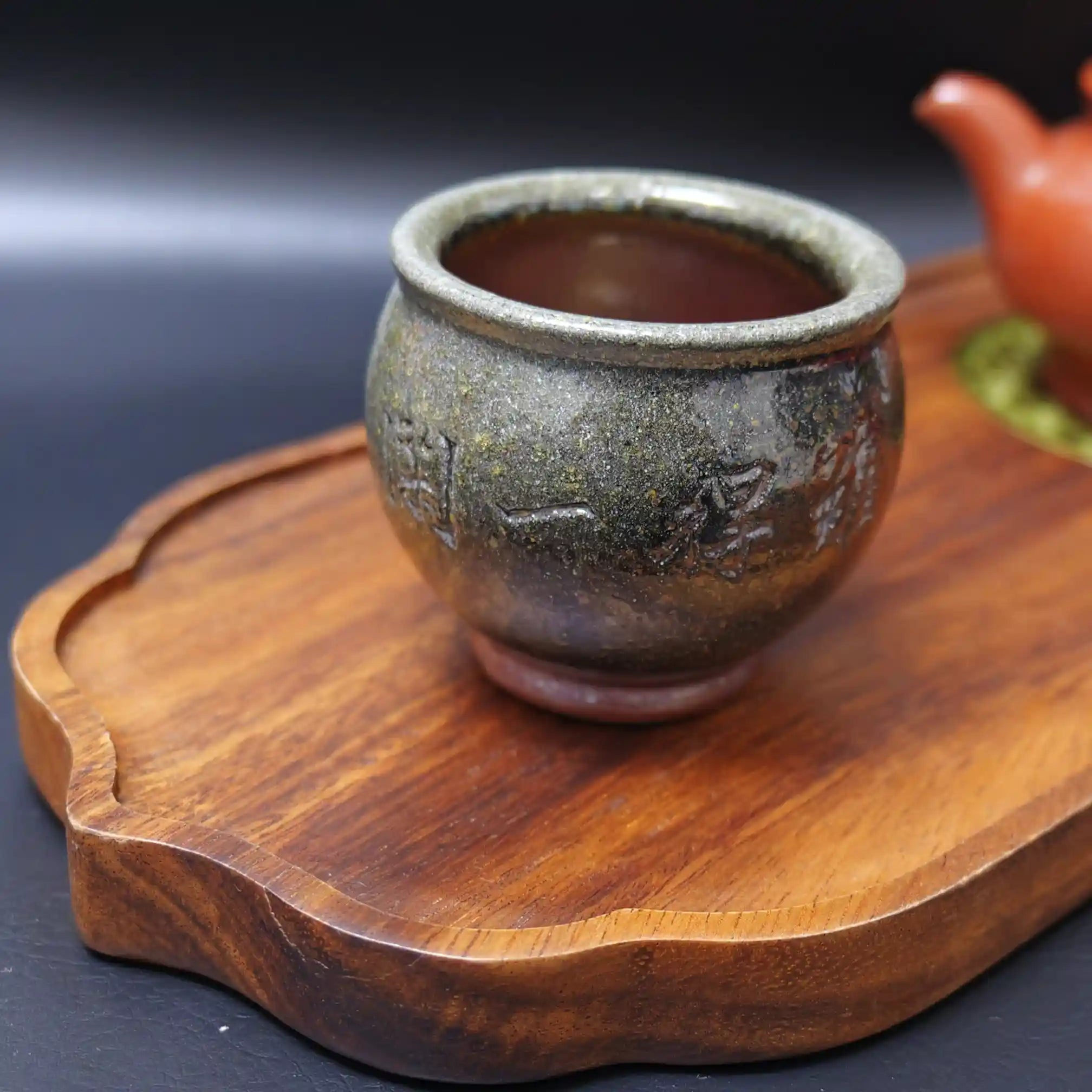 Handmade Wood-Fired Coarse Clay Master Teacup